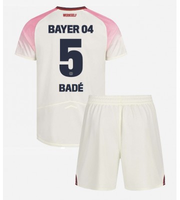 Bayer Leverkusen Loic Bade #5 Udebanetrøje Børn 2025-26 Kortærmet (+ Korte bukser)